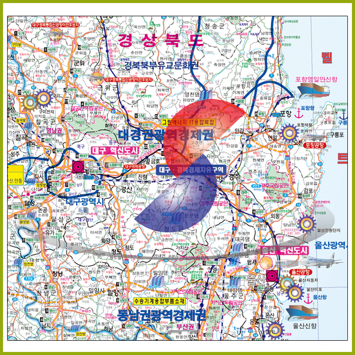 제5차 국토종합개발계획도 [롤스크린 / 大,中,小 ]