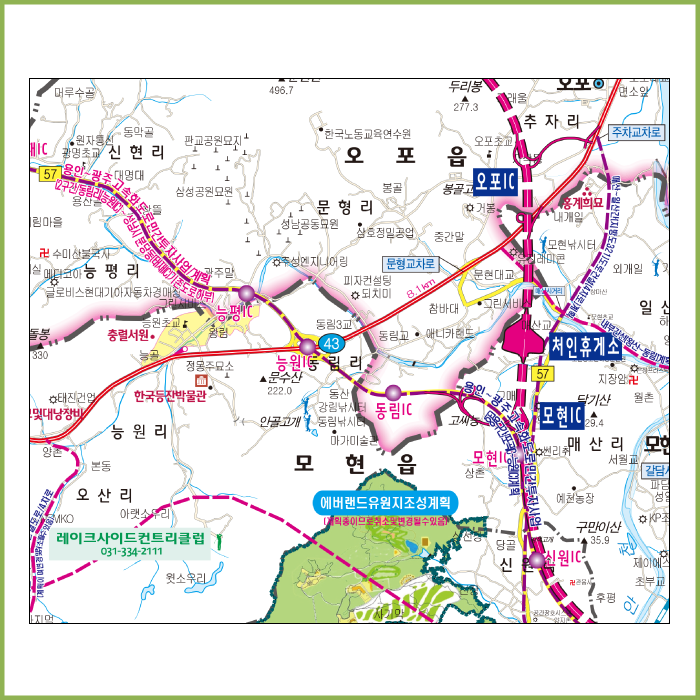 용인시 개발계획도 [ 롤스크린 / 大 ]