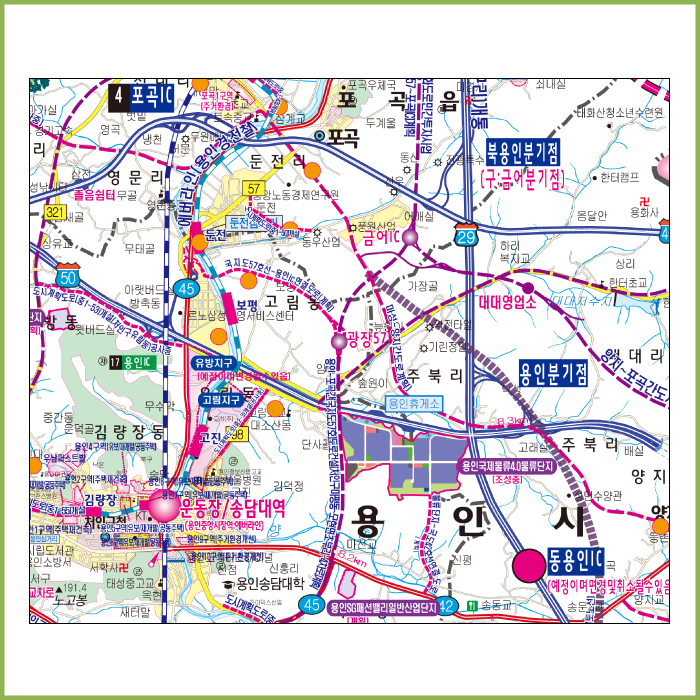 용인시 개발계획도 [ 족자 ]