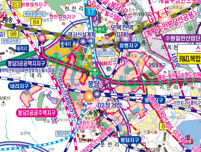 2040화성권 개발계획도 [양면코팅 종이]