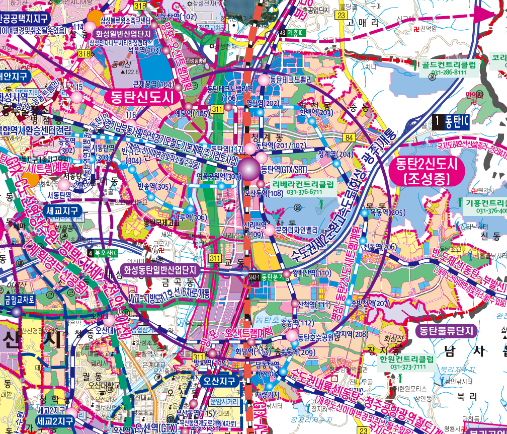 2040화성권 개발계획도 [양면코팅 종이]