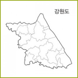 강원도 전체 전자지도
