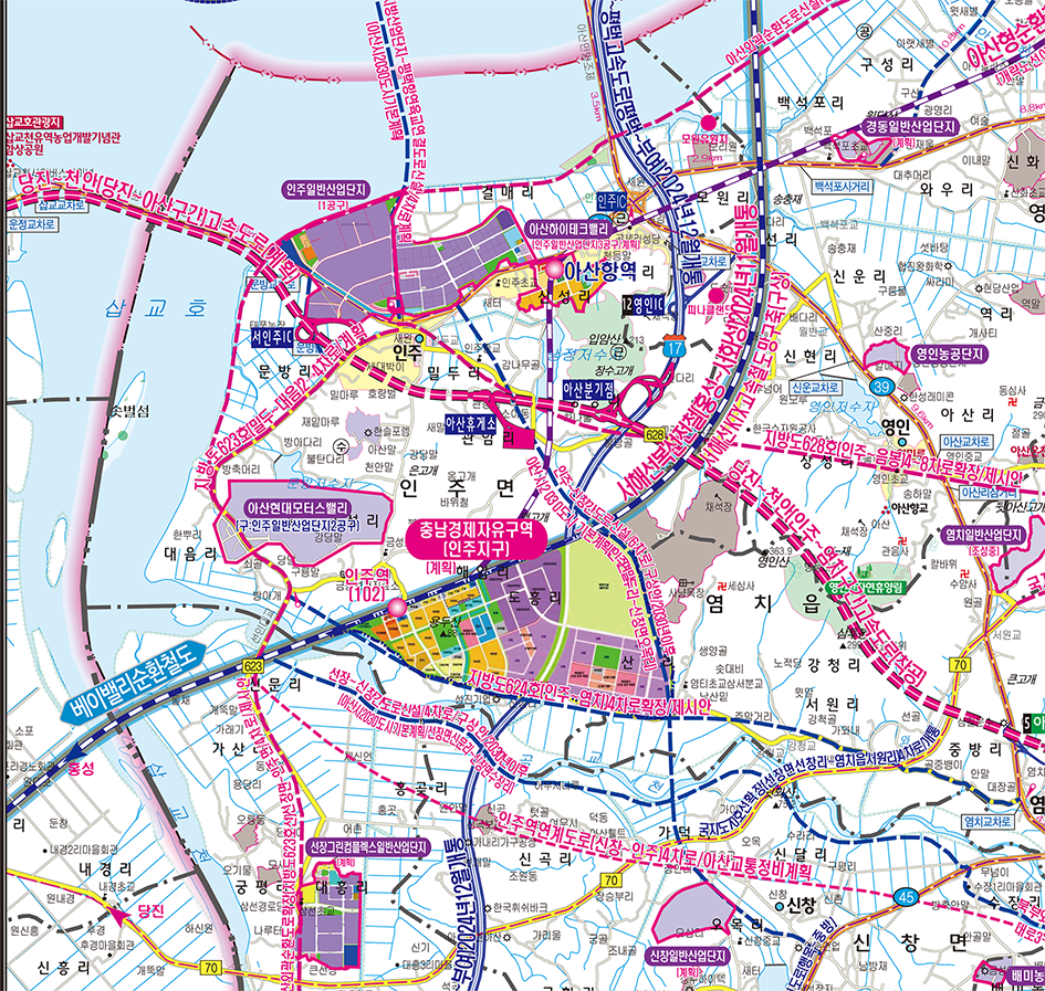 천안아산  개발계획도 [ 롤스크린 / 大 ]