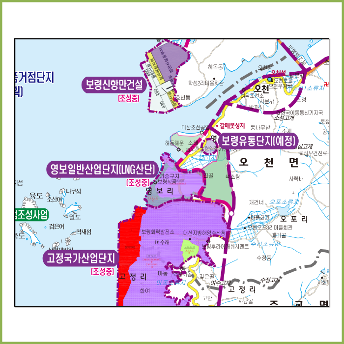보령시 개발계획도 [양면코팅 종이]