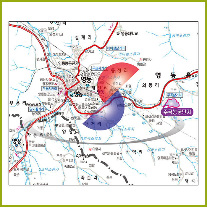 영동군 개발계획도 [ 롤스크린 / 大 ]