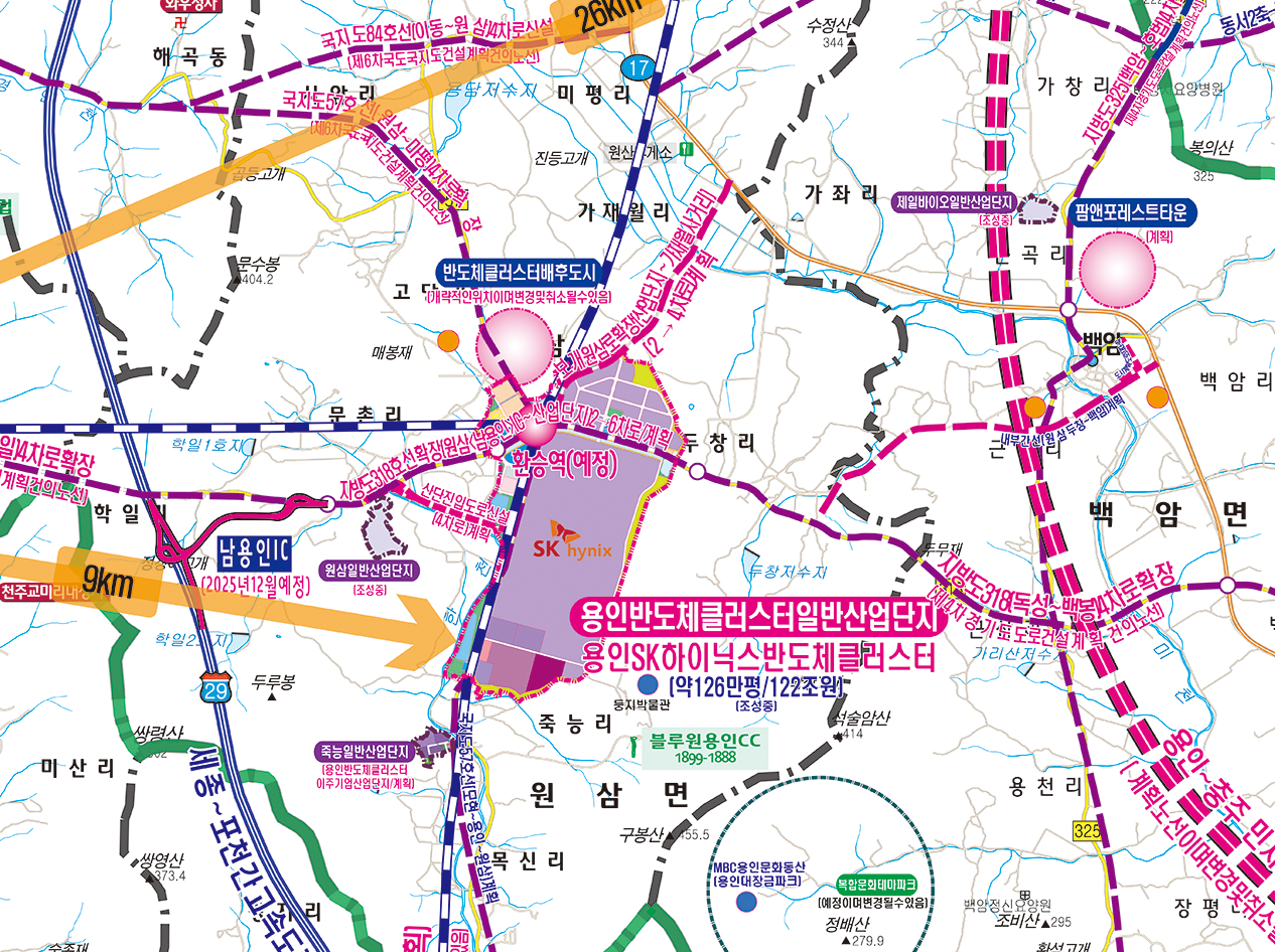 반도체클러스터주변현황도 [ 롤스크린 / 大 ]