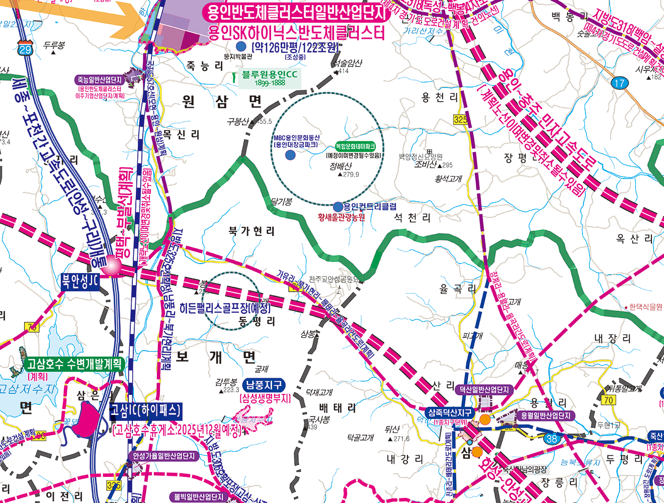 반도체클러스터주변현황도 [ 롤스크린 / 大 ]