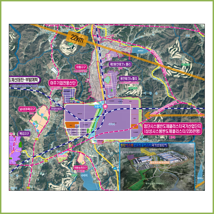 용인시광역권개발계획구상도 [롤스크린] 300cm&times;264cm