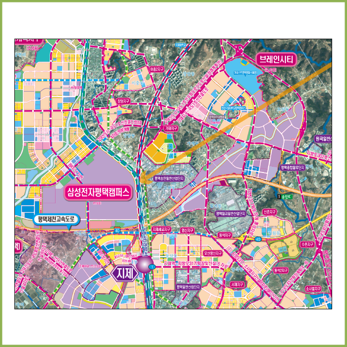 용인시광역권개발계획구상도 [롤스크린] 300cm&times;264cm