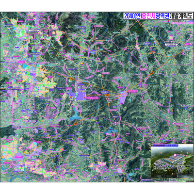 용인시광역권개발계획구상도 [롤스크린] 300cm&times;264cm